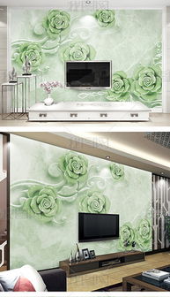 翡翠玉石浮雕玫瑰花大理石电视背景墙装饰画图片素材 psd效果图下载 浮雕电视背景墙图大全 电视背景墙编号 16509394