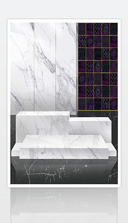 层叠叶片形状绿色大理石纹理背景