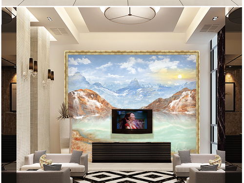 大气大理石雪山图片素材 效果图下载